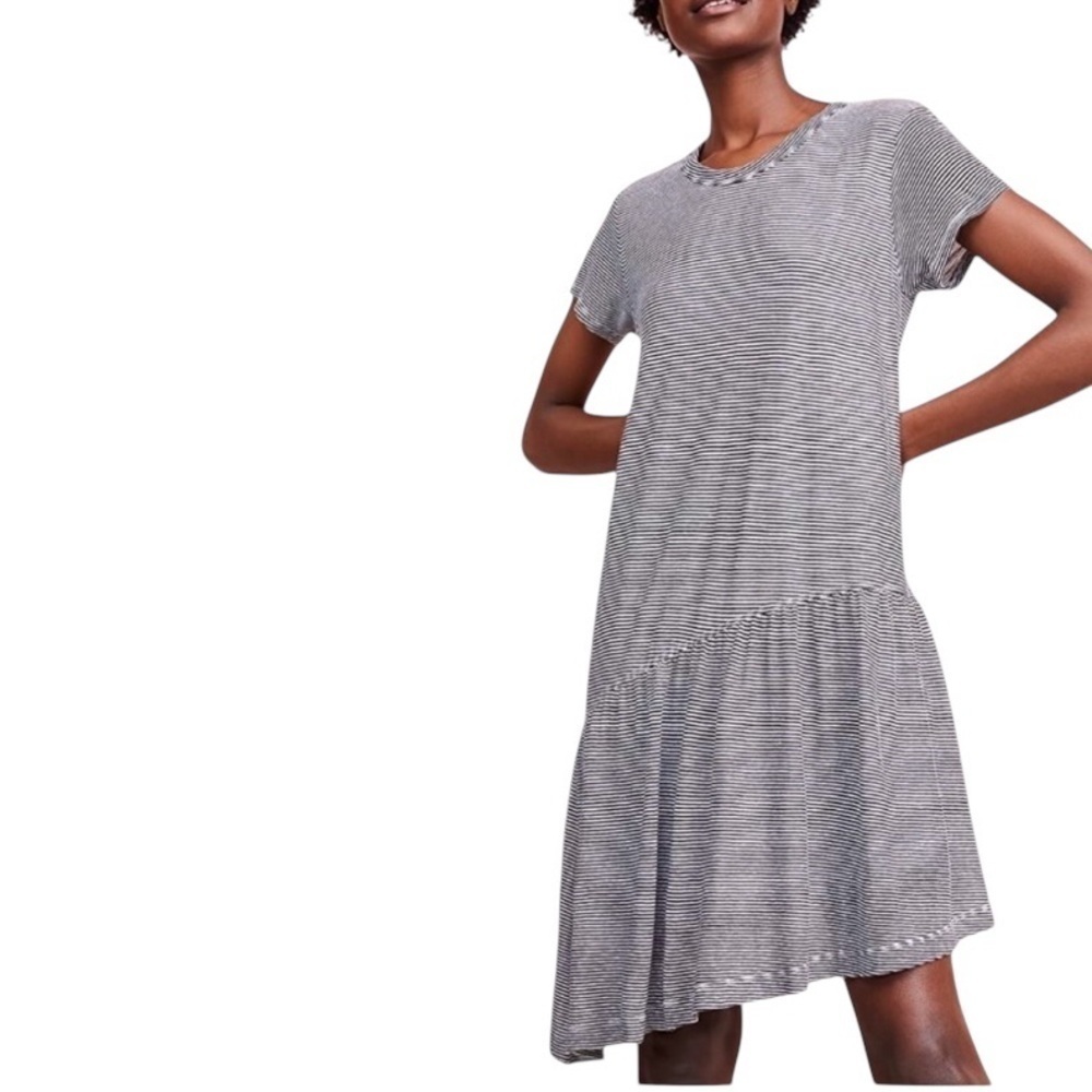 WILT Striped Asymmetric Drop Torso Tee Shirt‎ Dress